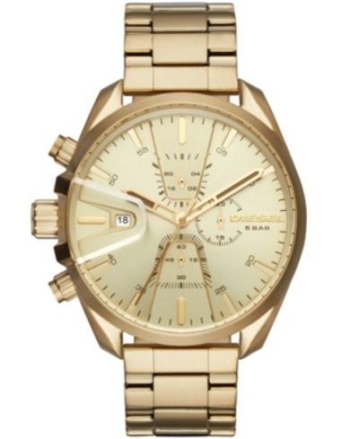 Shop Diesel Men's Chronograph Ms9 Chrono Gold-tone Stainless Steel Bracelet Watch 47mm