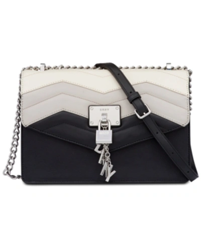 Shop Dkny Elissa Small Shoulder Bag, Created For Macy's In Black Combo
