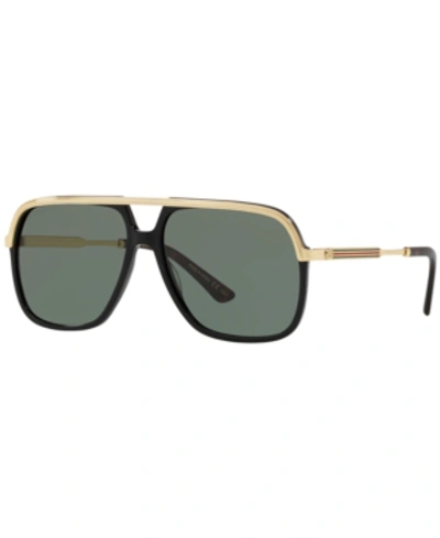 Shop Gucci Sunglasses, Gg0200s In Green/black