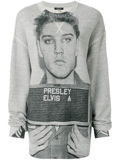 Shop R13 Elvis Presley Oversized Sweatshirt - Grey