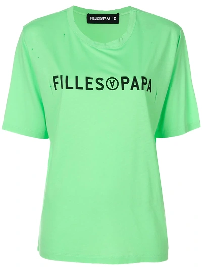 Shop Filles À Papa Logo Print T-shirt