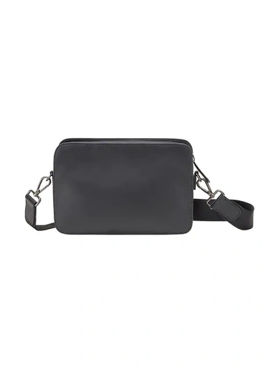 Shop Fendi Embossed Ff Shoulder Bag In Black