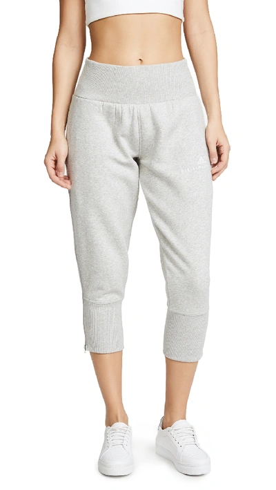 Shop Adidas By Stella Mccartney Essential 3/4 Sweatpants In Marble Grey Heather