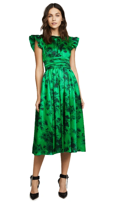 Shop N°21 Patterned Dress In Green