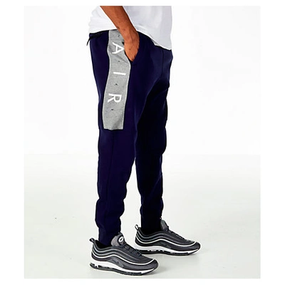 Shop Nike Men's Sportswear Air Fleece Jogger Pants, Blue