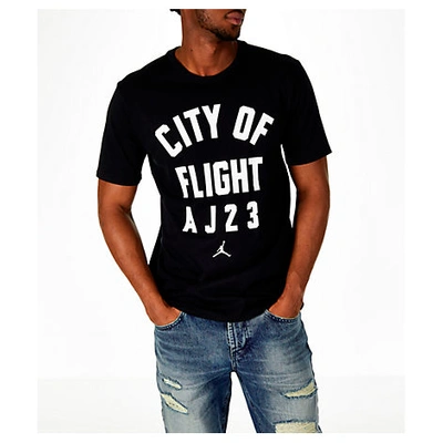 Shop Nike Men's Air Jordan "city Of Flight" T-shirt, Black