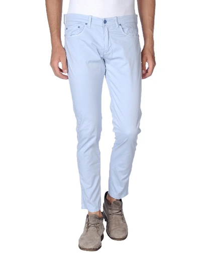 Shop Paolo Pecora Casual Pants In Sky Blue