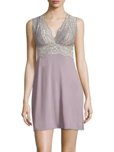 Shop Cosabella Preta Sleep Lace Babydoll In Lilac