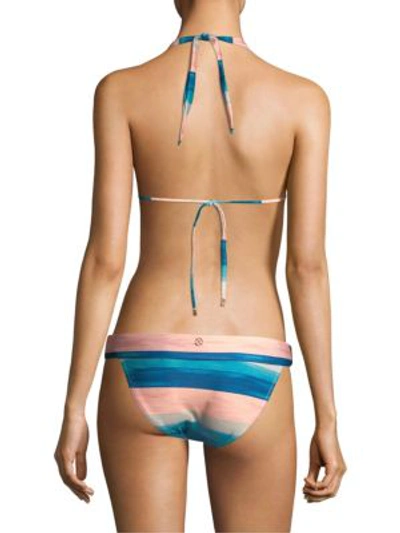 Shop Vix By Paula Hermanny Mani Bia Striped Halter Bikini Top In Multi