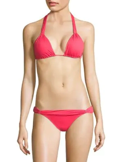 Shop Vix By Paula Hermanny Watermelon Bia Halter Bikini Top In Coral