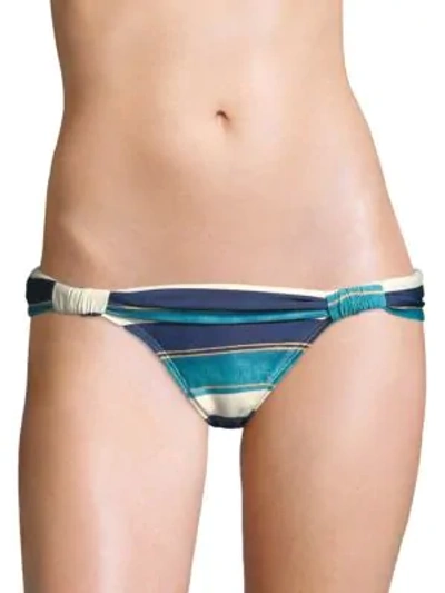 Shop Vix By Paula Hermanny San Andres Bia Striped Bikini Bottom In Multi