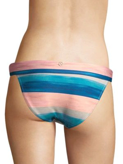 Shop Vix By Paula Hermanny Mani Bia Striped Halter Bikini Bottom In Multi