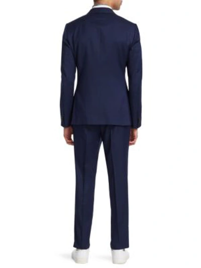 Shop Z Zegna Wool Suit In Blue