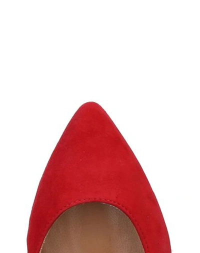 Shop Love Moschino Ballet Flats In Red