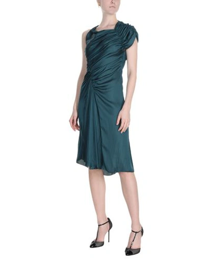 Shop Lanvin Knee-length Dress In Dark Green