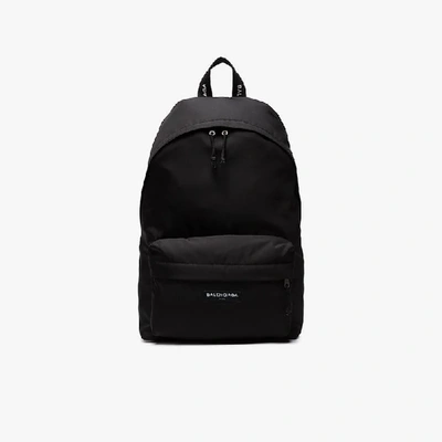 Shop Balenciaga Explorer Logo Backpack In Black