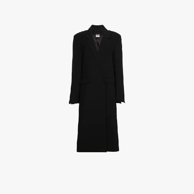 Shop Vetements Oversized Long Coat In Black