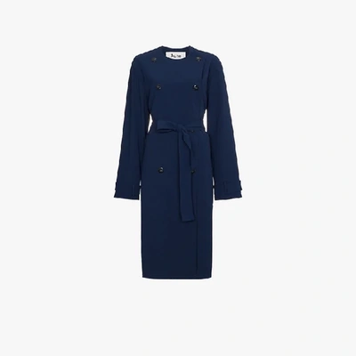 Shop Acne Studios Anghelica Trench Coat In Blue