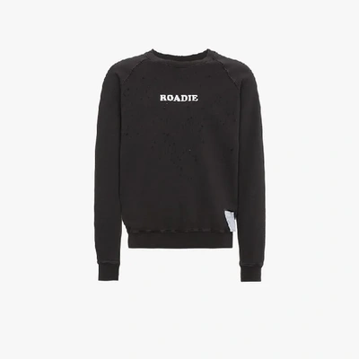 Shop Satisfy Roadie Moth Eaten Sweatshirt In Black