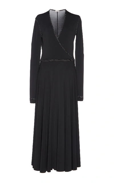 Shop Nina Ricci Luxury Jersey Dress In Black