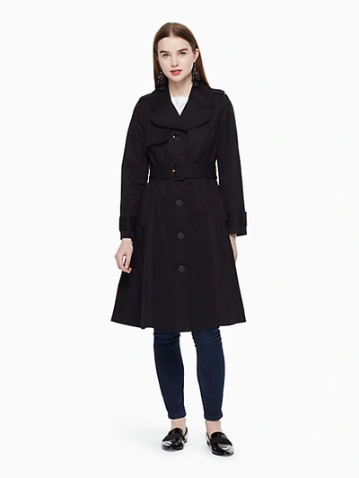 Shop Kate Spade Classic Trench Coat In Black