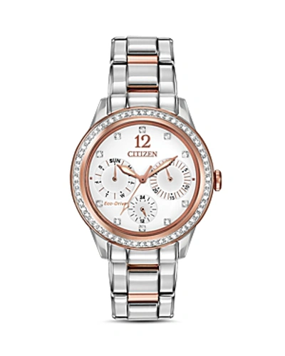 Shop Citizen Silhouette Watch, 37mm In White/silver