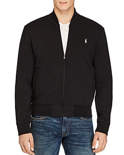 Shop Polo Ralph Lauren Double-knit Bomber Jacket In Polo Black