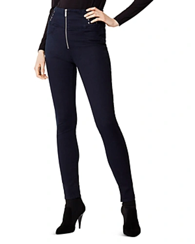 Shop Karen Millen Lace-up Skinny Jeans In Denim