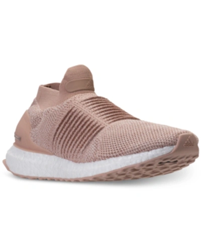 Shop Adidas Originals Adidas Women's Ultraboost Laceless Running Sneakers From Finish Line In Ash Pearl/ash Pearl/ash P