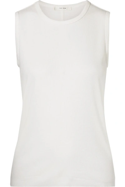 Shop The Row Vlair Ribbed-knit Tank In White