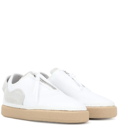 Shop Y-3 Comfort Zip Knit Sneakers In White