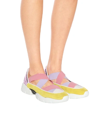 Shop Emilio Pucci Slip-on Sneakers In Multicoloured