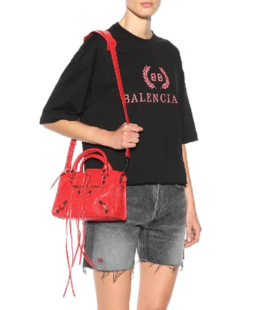 Shop Balenciaga Classic Mini City Leather Shoulder Bag In Female
