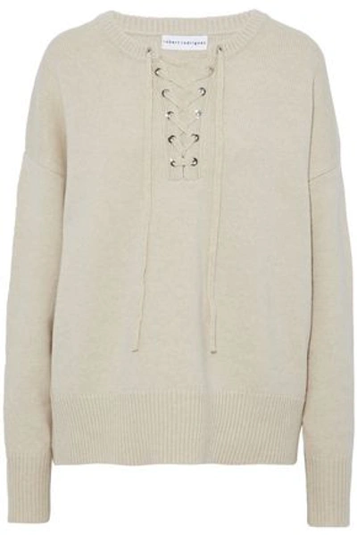 Shop Robert Rodriguez Woman Wool And Cashmere-blend Sweater Ivory