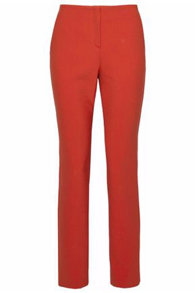 Shop Theory Woman Crepe Slim-leg Pants Orange