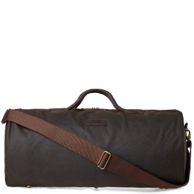 Shop Barbour Wax Holdall In Green