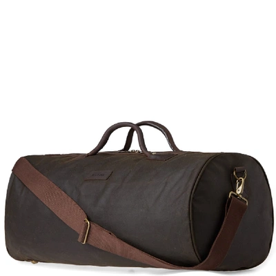 Shop Barbour Wax Holdall In Green