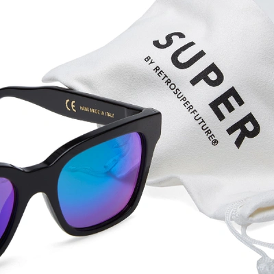 Shop Super By Retrofuture América Cove Sunglasses In Black