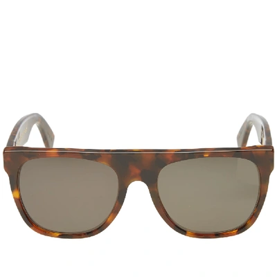 Shop Super By Retrofuture Flat Top Sunglasses In Brown