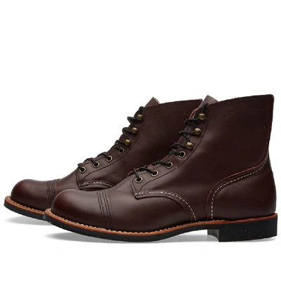 Shop Red Wing 8119 Heritage 6" Iron Ranger Boot In Burgundy