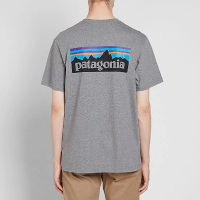 Shop Patagonia P-6 Logo Tee In Grey