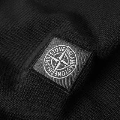 Shop Stone Island Long Sleeve Regular Fit Polo In Black