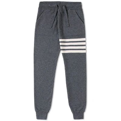 Shop Thom Browne Stripe Cashmere Sweat Pant In Grey