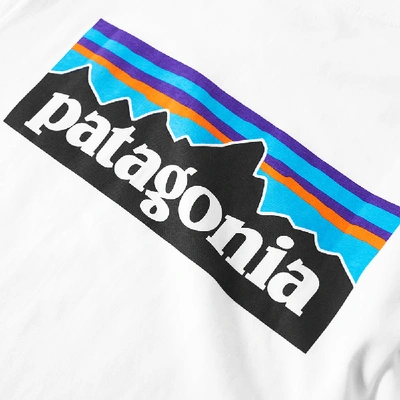 Shop Patagonia Long Sleeve P-6 Logo Tee In White