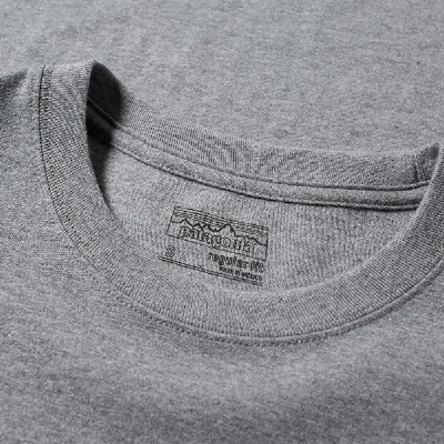 Shop Patagonia Long Sleeve P-6 Logo Tee In Grey