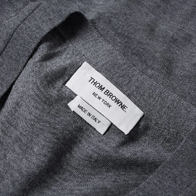 Shop Thom Browne Classic Merino Cardigan In Grey