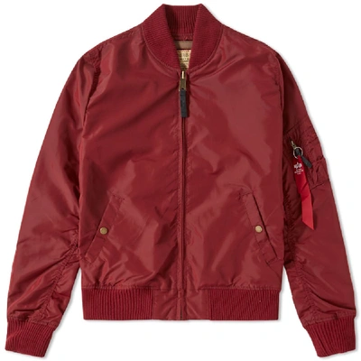 Shop Alpha Industries Ma-1 Tt Jacket In Burgundy