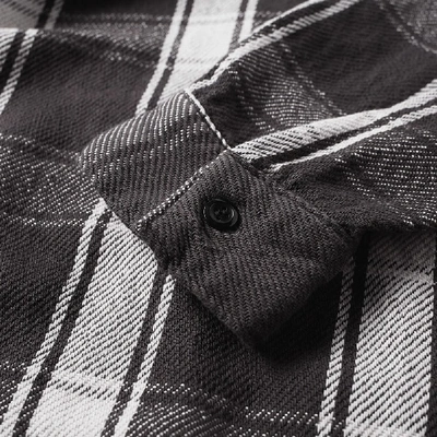 Shop Orslow Vintage Flannel Shirt In Black
