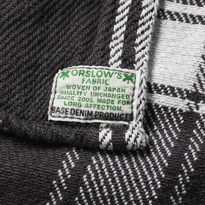Shop Orslow Vintage Flannel Shirt In Black