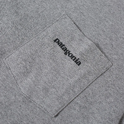 Shop Patagonia P-6 Logo Pocket Tee In Grey